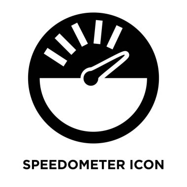 Beyaz arka plan, logo şeffaf arka plan, hız göstergesi işareti kavramı üzerinde izole hız göstergesi simge vektör siyah sembol dolu