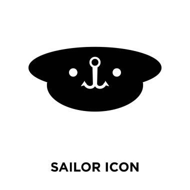 Beyaz arka plan, logo şeffaf arka plan, denizci işareti kavramı üzerinde izole denizci simge vektör siyah sembol dolu