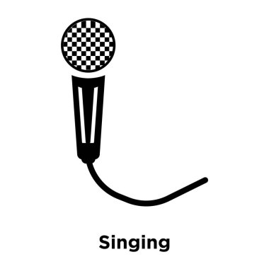 Beyaz arka plan, logo şeffaf arka plan, şarkı işareti kavramı üzerinde izole şarkı simge vektör siyah sembol dolu