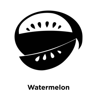 Beyaz arka plan, logo şeffaf arka plan, karpuz işareti kavramı üzerinde izole karpuz simge vektör siyah sembol dolu