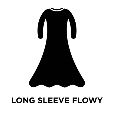 Longsleeveflowydressicon Free Vector Eps Cdr Ai Svg Vector Illustration Graphic Art