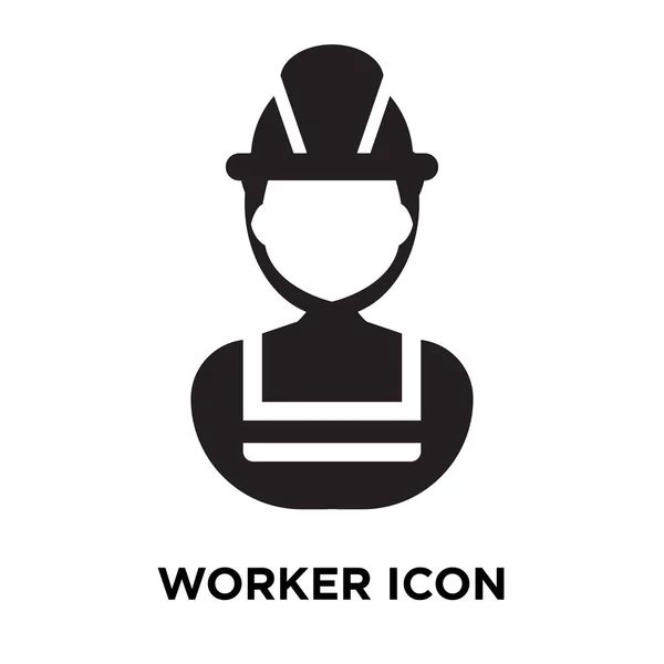 Icono Del Trabajador Vector Aislado Sobre Fondo Blanco Concepto Logotipo — Vector de stock