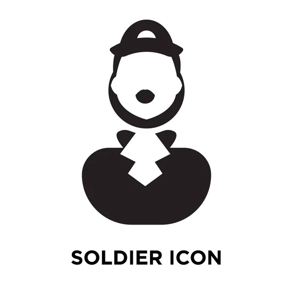 Soldat Icône Vecteur Isolé Sur Fond Blanc Concept Logo Soldat — Image vectorielle