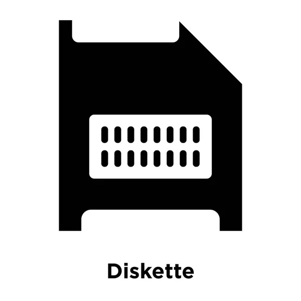 Diskette Icon Vector Isolated White Background Logo Concept Diskette Sign — Stock Vector