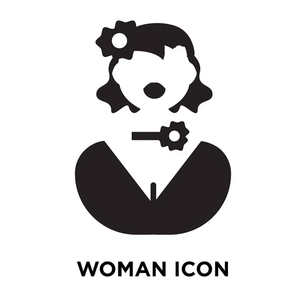 Жінка Значок Вектор Ізольовані Білому Тлі Логотип Концепція Жінка Знак — стоковий вектор