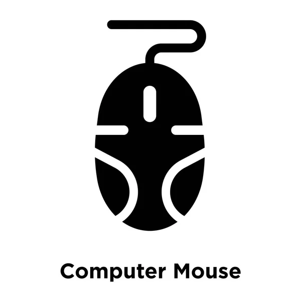Počítač Myš Ikona Vektor Izolovaných Bílém Pozadí Logo Pojmu Počítačová — Stockový vektor