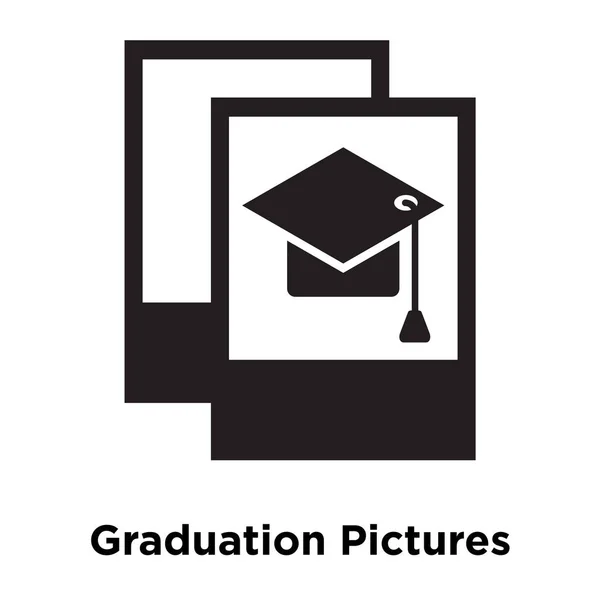 Graduation Pictures Vector Icono Aislado Sobre Fondo Blanco Concepto Logotipo — Vector de stock