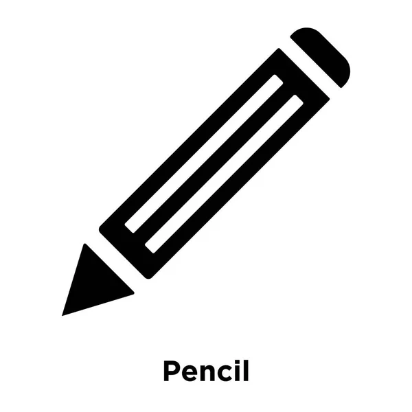 铅笔图标向量被隔离在白色背景上 标志概念的铅笔符号在透明背景 实心黑色符号 — 图库矢量图片