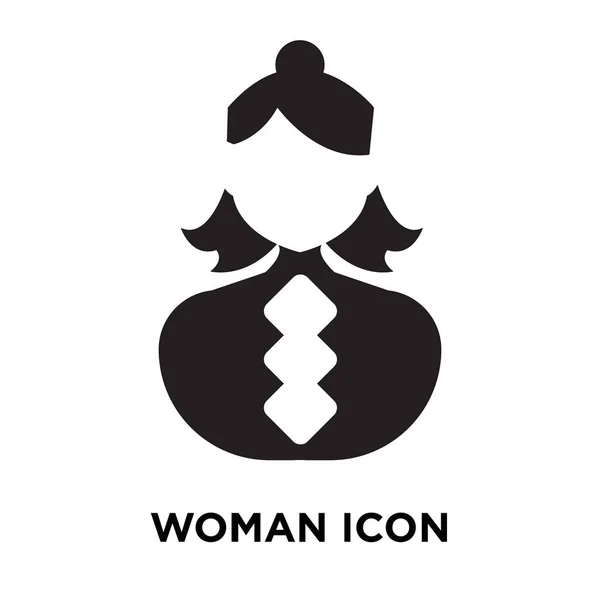 Женщина Иконка Вектор Изолирован Белом Фоне Логотип Концепции Женщины Знак — стоковый вектор