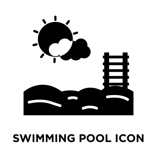 Swimming Pool Icon Vector Isolated White Background Logo Concept Swimming — Stock Vector