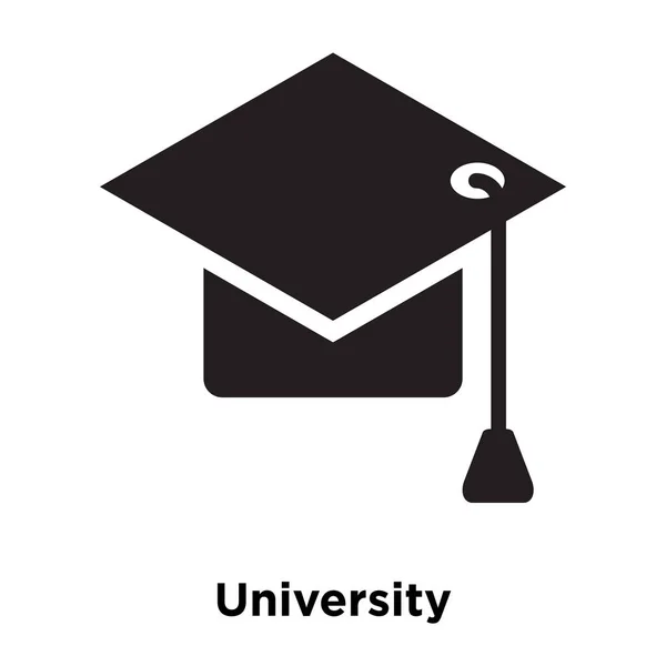 Universitet Ikonen Vektor Isolerad Vit Bakgrund Logotypen Begreppet Universitet Logga — Stock vektor