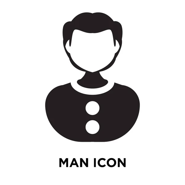 Uomo Icona Vettoriale Isolato Sfondo Bianco Logo Concetto Uomo Segno — Vettoriale Stock