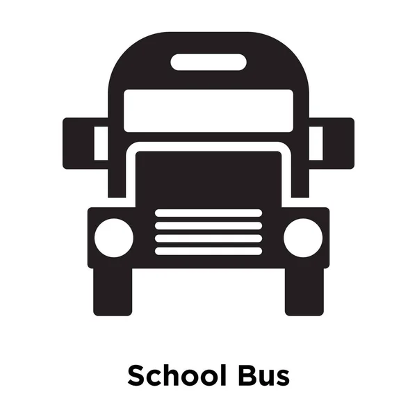 Вектор Значок Школьного Автобуса Изолирован Белом Фоне Концепция Логотипа Школьного — стоковый вектор