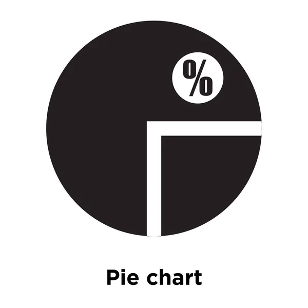 Vetor Ícone Gráfico Torta Isolado Fundo Branco Conceito Logotipo Sinal — Vetor de Stock