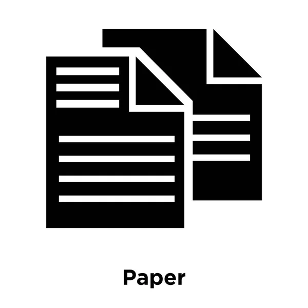 Papier Icône Vecteur Isolé Sur Fond Blanc Concept Logo Papier — Image vectorielle