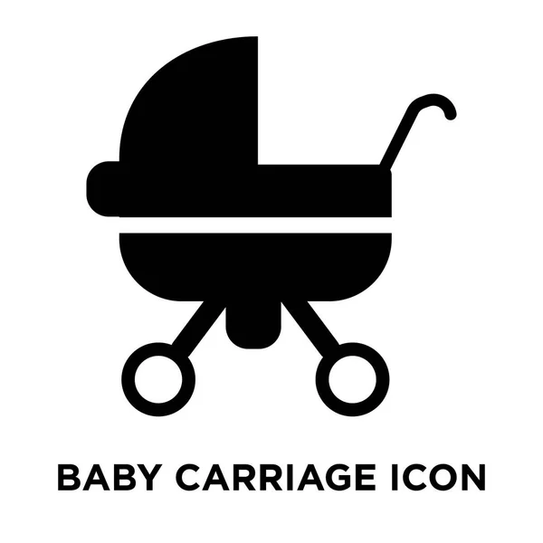 Вектор Иконки Детская Коляска Изолирован Белом Фоне Логотип Концепции Baby — стоковый вектор