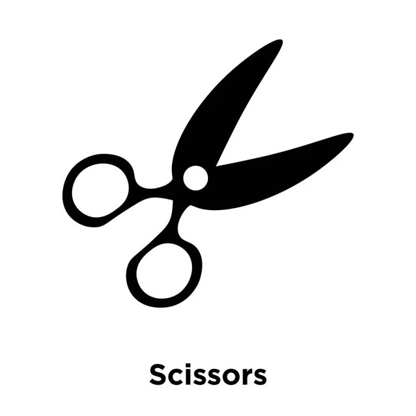Nożyczki Wektor Ikona Białym Tle Białym Tle Koncepcja Logo Znaku — Wektor stockowy