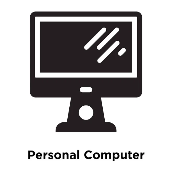 Personal Computer Vector Icono Aislado Sobre Fondo Blanco Concepto Logotipo — Archivo Imágenes Vectoriales