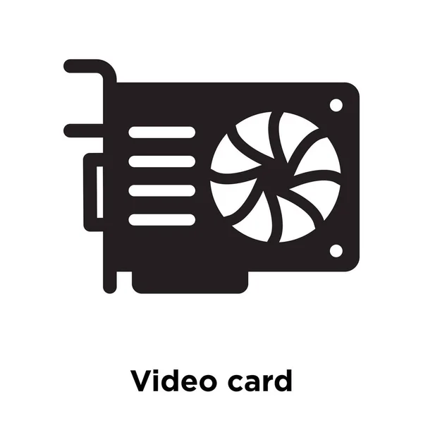 Videokarte Symbol Vektor Isoliert Auf Weißem Hintergrund Logo Konzept Der — Stockvektor