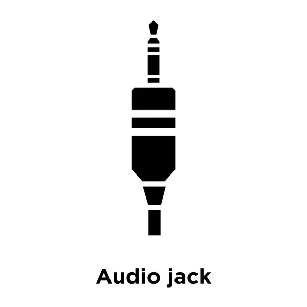 Audio Jack Vector Icono Aislado Sobre Fondo Blanco Concepto Logotipo — Vector de stock