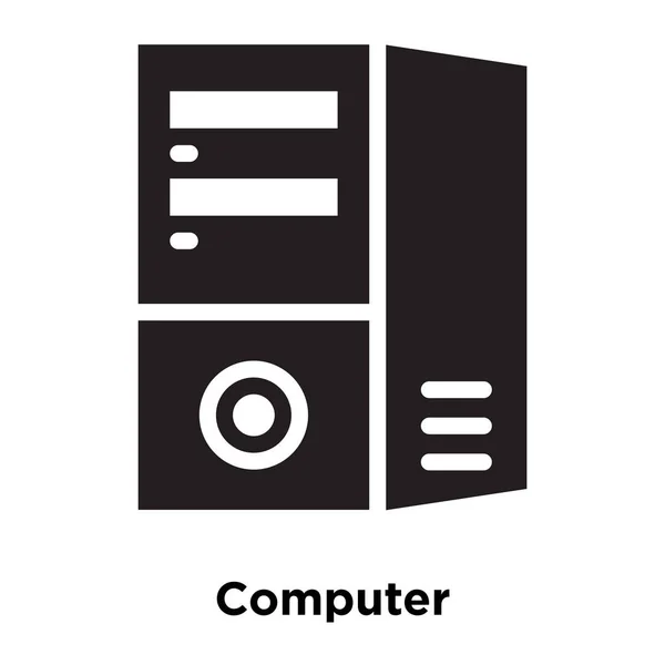 Computer Pictogram Vector Geïsoleerd Een Witte Achtergrond Logo Concept Van — Stockvector