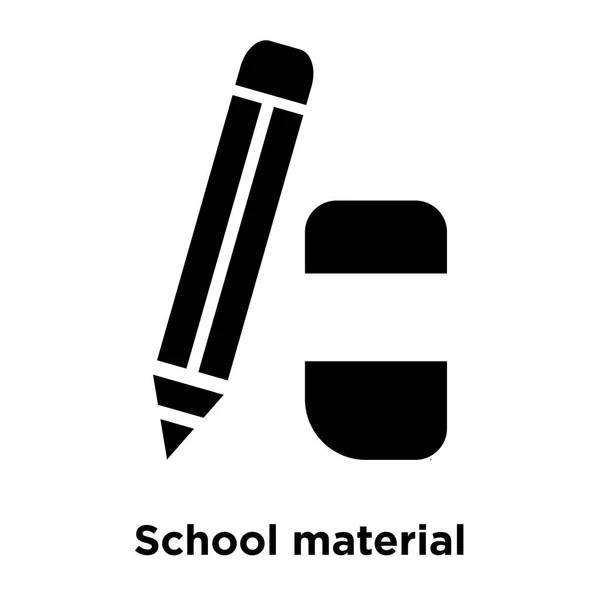 Vetor Ícone Material Escolar Isolado Fundo Branco Conceito Logotipo Sinal — Vetor de Stock