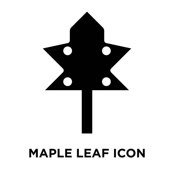 Maple Leaf Διάνυσμα Εικονίδιο Απομονώνονται Λευκό Φόντο Λογότυπο Έννοια Της — Διανυσματικό Αρχείο