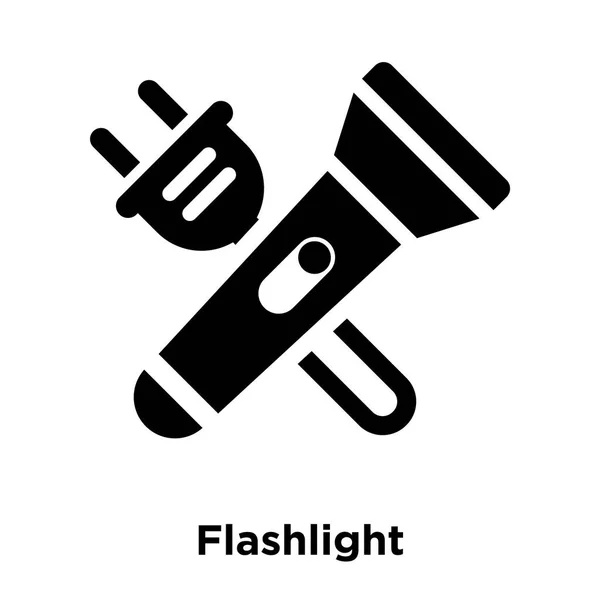 Zaklamp Pictogram Vector Geïsoleerd Een Witte Achtergrond Logo Concept Van — Stockvector