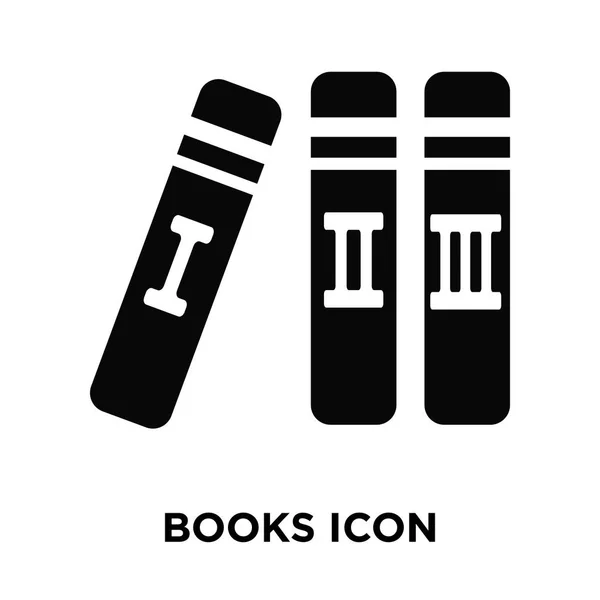 Книги Иконка Вектор Изолирован Белом Фоне Логотип Концепции Книги Знак — стоковый вектор