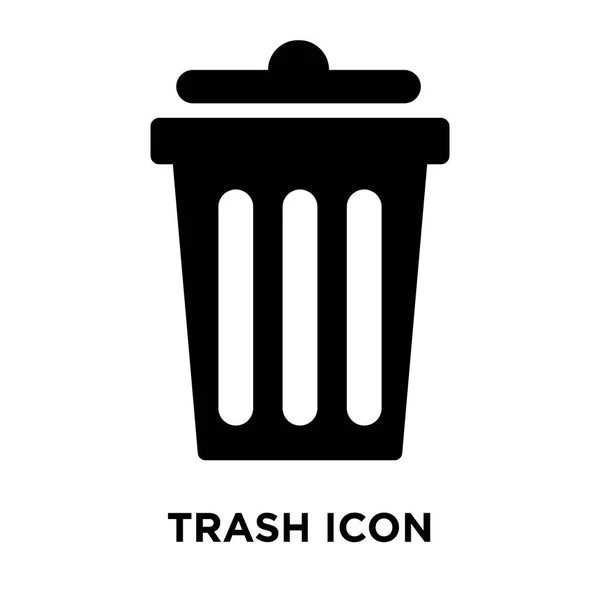 Trash Symbol Vektor Isoliert Auf Weißem Hintergrund Logo Konzept Von — Stockvektor