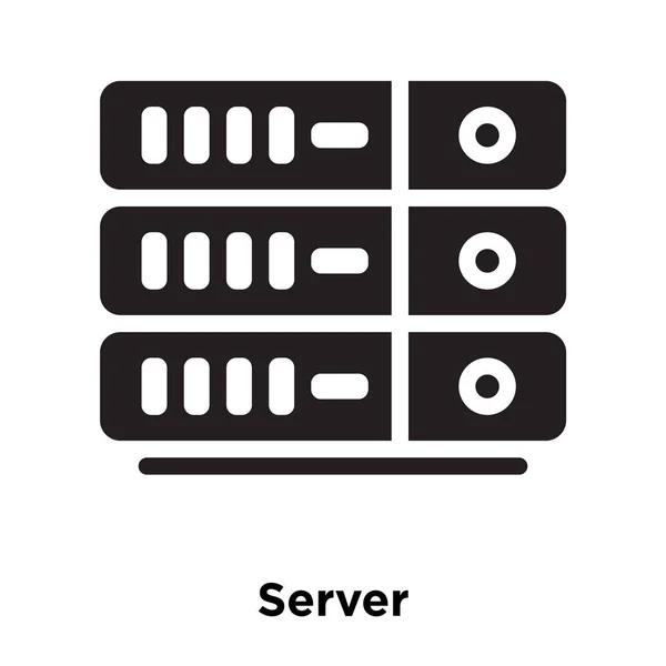Вектор Иконки Сервера Изолирован Белом Фоне Концепция Логотипа Server Прозрачном — стоковый вектор
