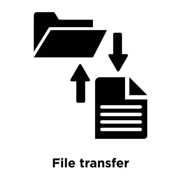 Koncepcja Logo Transferu Plików Plik Transferu Wektor Ikona Białym Tle — Wektor stockowy
