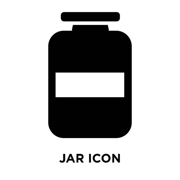 Jar Значок Вектор Ізольовані Білому Тлі Логотип Концепція Jar Знак — стоковий вектор