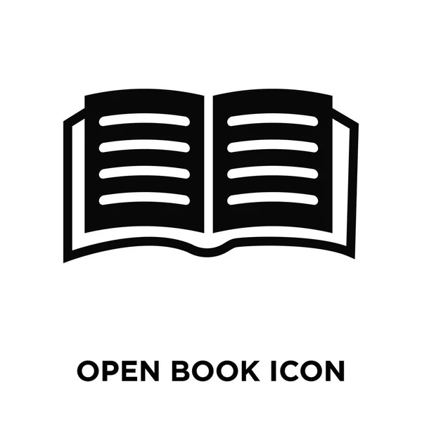 Открыть Книгу Иконка Вектор Изолирован Белом Фоне Логотип Концепции Открыть — стоковый вектор