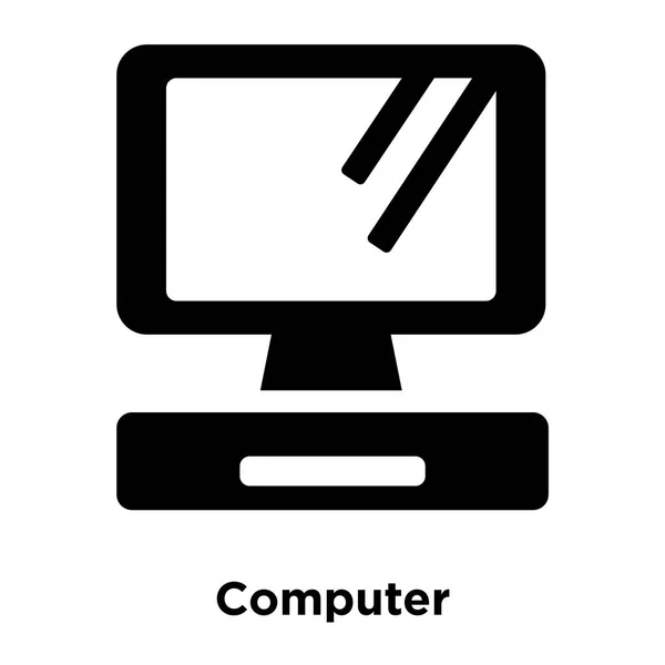 Icono Computadora Vector Aislado Sobre Fondo Blanco Concepto Logotipo Computadora — Archivo Imágenes Vectoriales