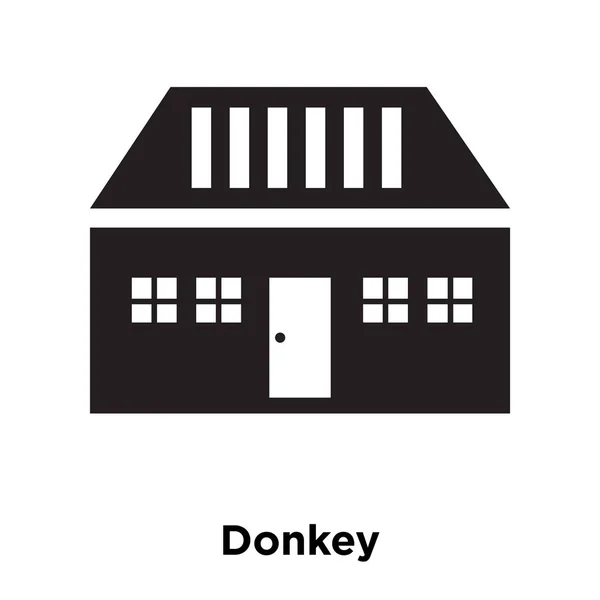 Donkey Icon Vector Isolated White Background Logo Concept Donkey Sign — Stock Vector
