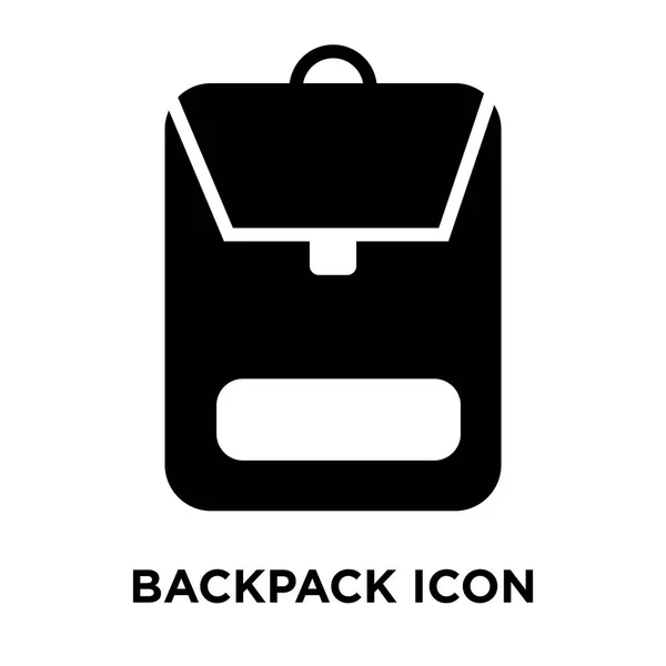 白い背景に 透明な背景にバックパック サインのロゴのコンセプトに分離されたバックパック アイコン ベクトルいっぱい黒い記号 — ストックベクタ