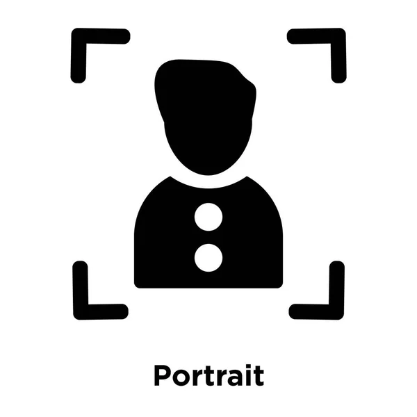 白い背景に 透明な背景の肖像画サインのロゴのコンセプトに分離された肖像画のアイコン ベクトルいっぱい黒い記号 — ストックベクタ