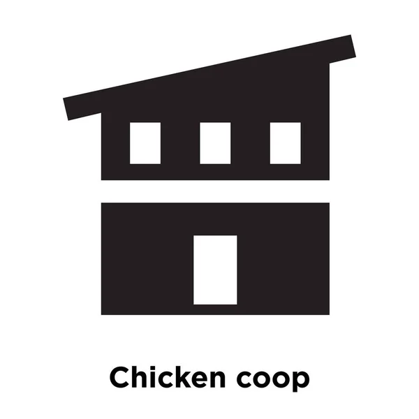 Chicken Coop Icon Vector Isolated White Background Logo Concept Chicken — Stock Vector