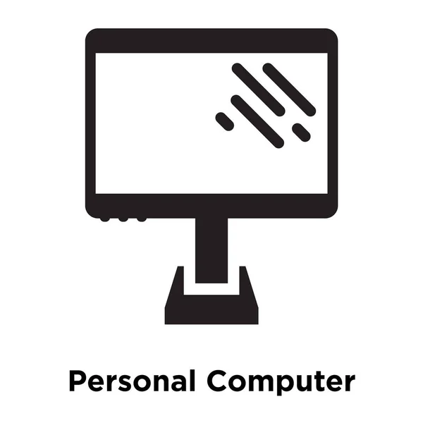 Personal Computer Vector Icono Aislado Sobre Fondo Blanco Concepto Logotipo — Archivo Imágenes Vectoriales