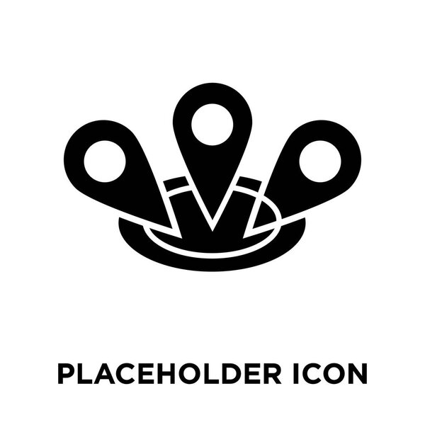 Вектор иконки Placeholder изолирован на белом фоне, концепция логотипа Знака Placeholder на прозрачном фоне, заполненный черный символ
