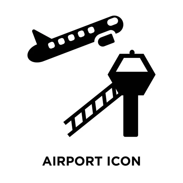 Flughafen Symbol Vektor Isoliert Auf Weißem Hintergrund Logo Konzept Des — Stockvektor