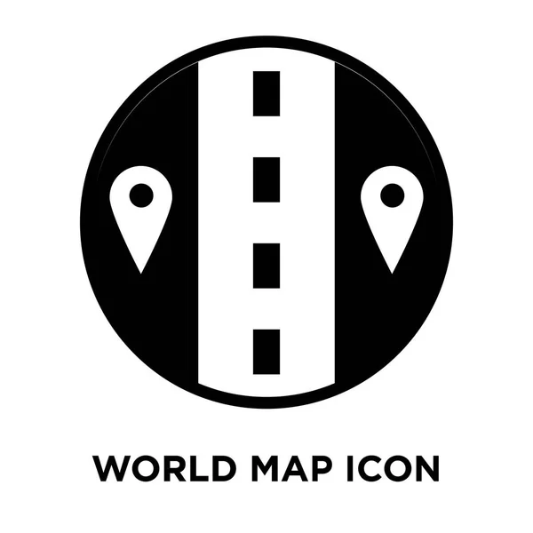 Vecteur Icône Carte Monde Isolé Sur Fond Blanc Concept Logo — Image vectorielle