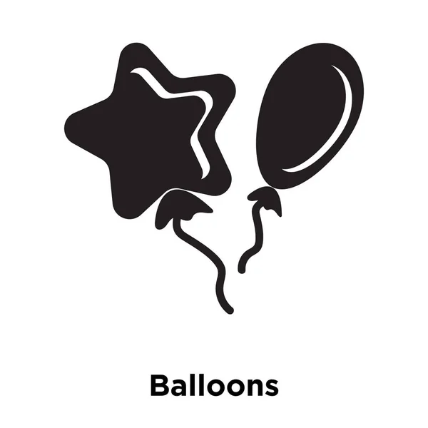 Ballonger Ikonen Vektor Isolerad Vit Bakgrund Logotypen Begreppet Ballonger Logga — Stock vektor