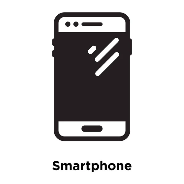Smartphone Ikonen Vektor Isolerad Vit Bakgrund Logotypen Begreppet Smartphone Logga — Stock vektor