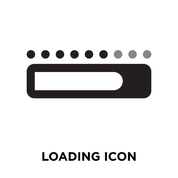 Načítání Vektorové Ikony Izolovaných Bílém Pozadí Logo Pojmu Načítání Nápis — Stockový vektor