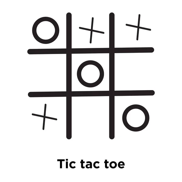 Tic Tac Toe Vector Icono Aislado Sobre Fondo Blanco Logotipo — Vector de stock