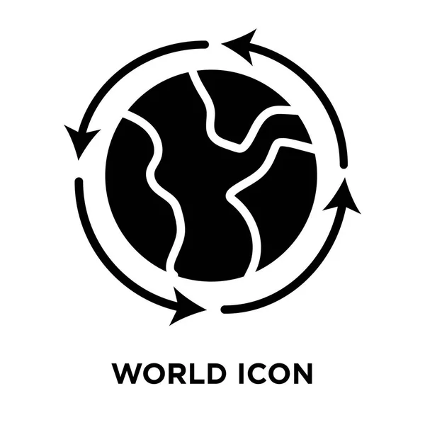 Мировая Иконка Вектор Изолирован Белом Фоне Логотип Концепции Мира Знак — стоковый вектор
