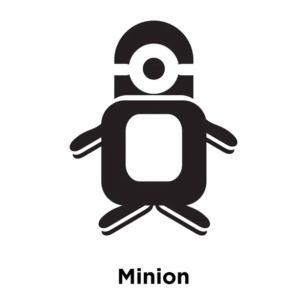 Minion Ikonen Vektor Isolerad Vit Bakgrund Logotypen Begreppet Minion Logga — Stock vektor