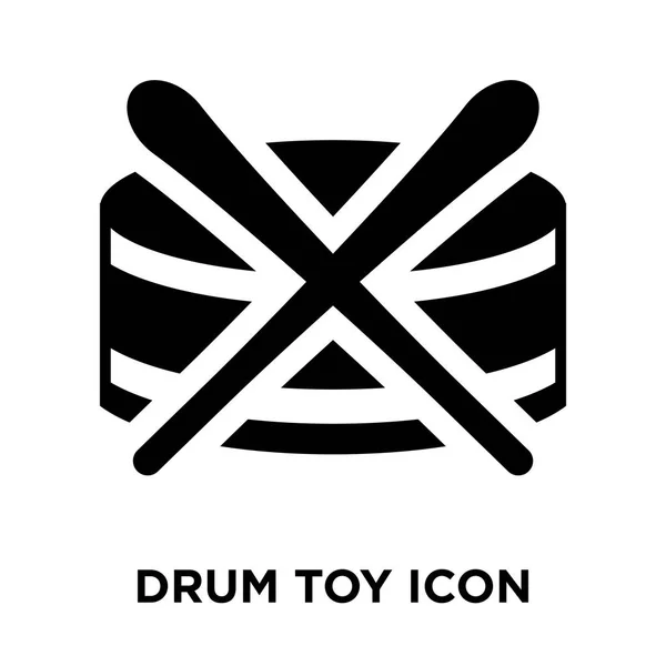 Drum Toy Icon Vector Isolated White Background Logo Concept Drum — Stock Vector